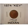 Image 1 : 1874 Indian Head Cent Key Date
