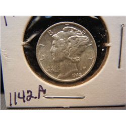 1942 Mercury Dime BU