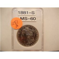 1881-S Morgan Dollar MS 60