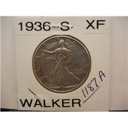 1936-S Walking Liberty Half Dollar XF