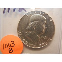 1951 Franklin Half Dollar