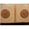 Image 3 : 2-Silver Washington Quarters, 1954 Unc. & 1957-D Unc.