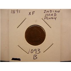 1891 Indian Head Cent XF