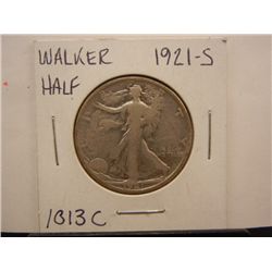 1921-S Walking Liberty Half Dollar