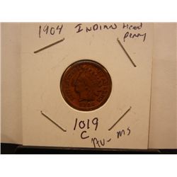 1904 Indian Head Cent AU