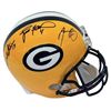 Image 1 : Green Bay Packers Authentic Helmet Signed by Brett Favre, Bart Starr and Aaron Rodgers Autograph