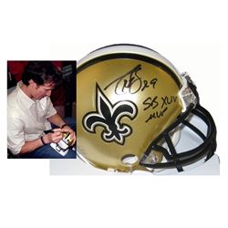 Drew Brees Signed & SB MVP Inscribed Authentic New Orleans Saints Mini NFL Helmet Autograph