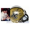 Image 1 : Drew Brees Signed & SB MVP Inscribed Authentic New Orleans Saints Mini NFL Helmet Autograph