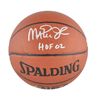 Image 1 : Magic Johnson Signed & Inscribed Official Size Spalding I/O NBA Basketball Autograph