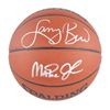 Image 1 : Larry Bird & Magic Johnson Signed Official Size Spalding I/O NBA Basketball Autograph