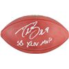 Image 1 : Drew Brees Signed & SB MVP Inscribed Official Wilson Leather NFL Football Autograph