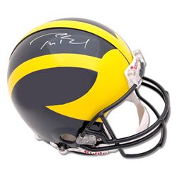 Tom Brady Signed Michigan Wolverines Full Size Replica NCAA Helmet Autograph