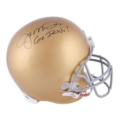 Joe Montana Signed & Inscribed Notre Dame Full Size Replica NCAA Helmet Autograph