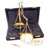 Image 1 : 2 OZ GOLD SCALE W/ WEIGHTS IN VELVET CASE
