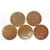 Image 1 : LOT OF 5 CAT HOUSE BROTHEL TOKENS