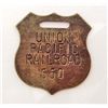 Image 1 : UNION PACIFIC RAILROAD GUN TAG / WATCH FOB