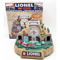 LIONEL 100TH ANNIVERSARY ANIMATED ALARM CLOCK