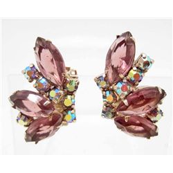 PAIR OF VINTAGE RHINESTONE EARRINGS