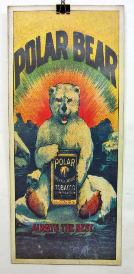 polar bear tobacco Sign Antique Advertising POLAR BEAR TOBACCO ADVERTISING POSTER