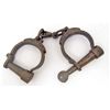 Image 1 : CAST IRON FOLSOM PRISON HANDCUFFS W/ TAG & KEY