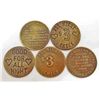 Image 2 : LOT OF 5 CAT HOUSE BROTHEL TOKENS