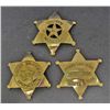 Image 1 : LOT OF 3 OLD WEST STYLE STAR LAW BADGES
