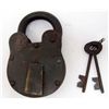 Image 1 : HUGE PULLMAN SILVER PALACE CAR CO. CAST IRON PADLOCK