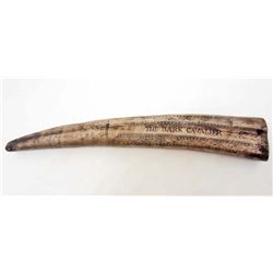 LARGE SCRIMSHAW TUSK REPLICA