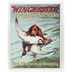 WINCHESTER SELF-LOADING SHOTGUN METAL SIGN