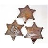 Image 1 : LOT OF 3 BRASS STAR LAW BADGES