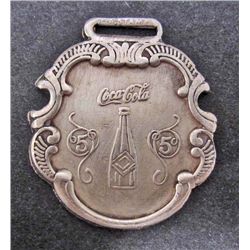COCA-COLA ADVERTISING WATCH FOB