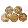 Image 2 : LOT OF 5 CAT HOUSE BROTHEL TOKENS