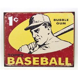 TOPPS BASEBALL BUBBLE GUM METAL SIGN