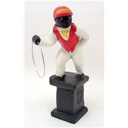CAST IRON  BLACK AMERICANA JOCKEY BOY DOORSTOP