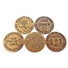 Image 1 : LOT OF 5 CAT HOUSE BROTHEL TOKENS