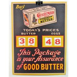COUNTRY MAID BUTTER ADVERTISING POSTER