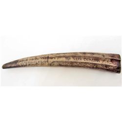 LARGE SCRIMSHAW TUSK REPLICA