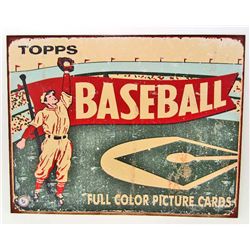 TOPPS BASEBALL METAL SIGN