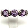 Image 1 : STERLING SILVER PURPLE AMETHYST RING SIZE 6