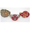 Image 1 : LOT OF 3 AUSTRIAN CRYSTAL BRACELETS