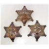 Image 1 : LOT OF 3  OLD WEST STYLE  STAR LAW BADGES