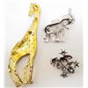 Image 2 : LOT OF 3 AUSTRIAN CRYSTAL BROOCHES