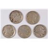 Image 1 : (5) BUFFALO NICKEL (13 I, 13-D I, 14, 15, 17)