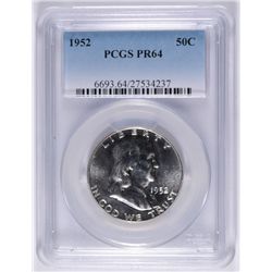 1952 FRANKLIN HALF DOLLAR, PCGS PROOF-64!