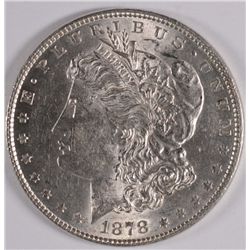 1878 7-TF MORGAN SILVER DOLLAR, MS-62 WHITE!