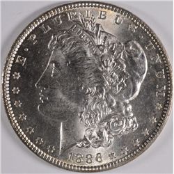 1886 MORGAN SILVER DOLLAR, MS-65 BLAST WHITE!