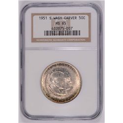 1951-S Washington/Carver Commen Half Dollar NGC MS-65
