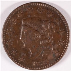 1831 LARGE CENT XF-45