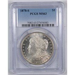 1878-S MORGAN DOLLAR PCGS MS-63