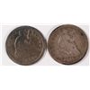 Image 1 : (2) SEATED HALF DIMES (53, 54)